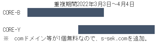 レンタルサーバーの重複期間